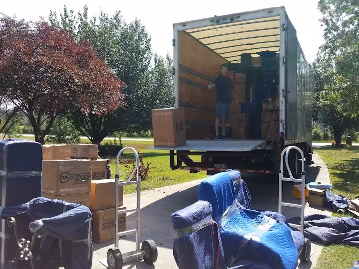 Long Distance Movers unloading a long distance move in Toronto