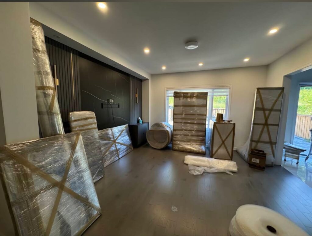 North York Movers Room filled with moving supplies.