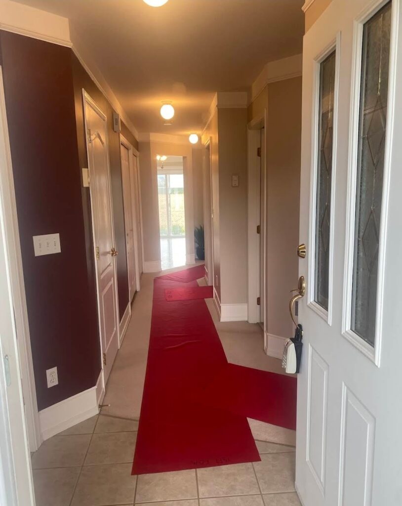 North York Movers Hallway with red carpet runner